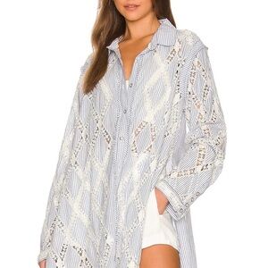 Free People Maldives Oversized Button Down Shirt